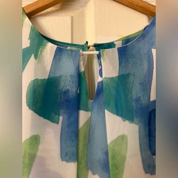 Resort Season: NWT Cartise Blue/Green Short Dress/Tunic sz14/16 - Picture 3 of 9